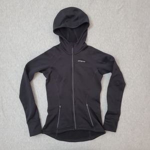 Patagonia hoodie full zip black polartec size XS